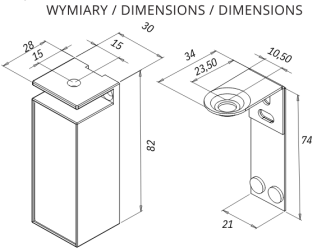 rygiel CEB200 wymiary